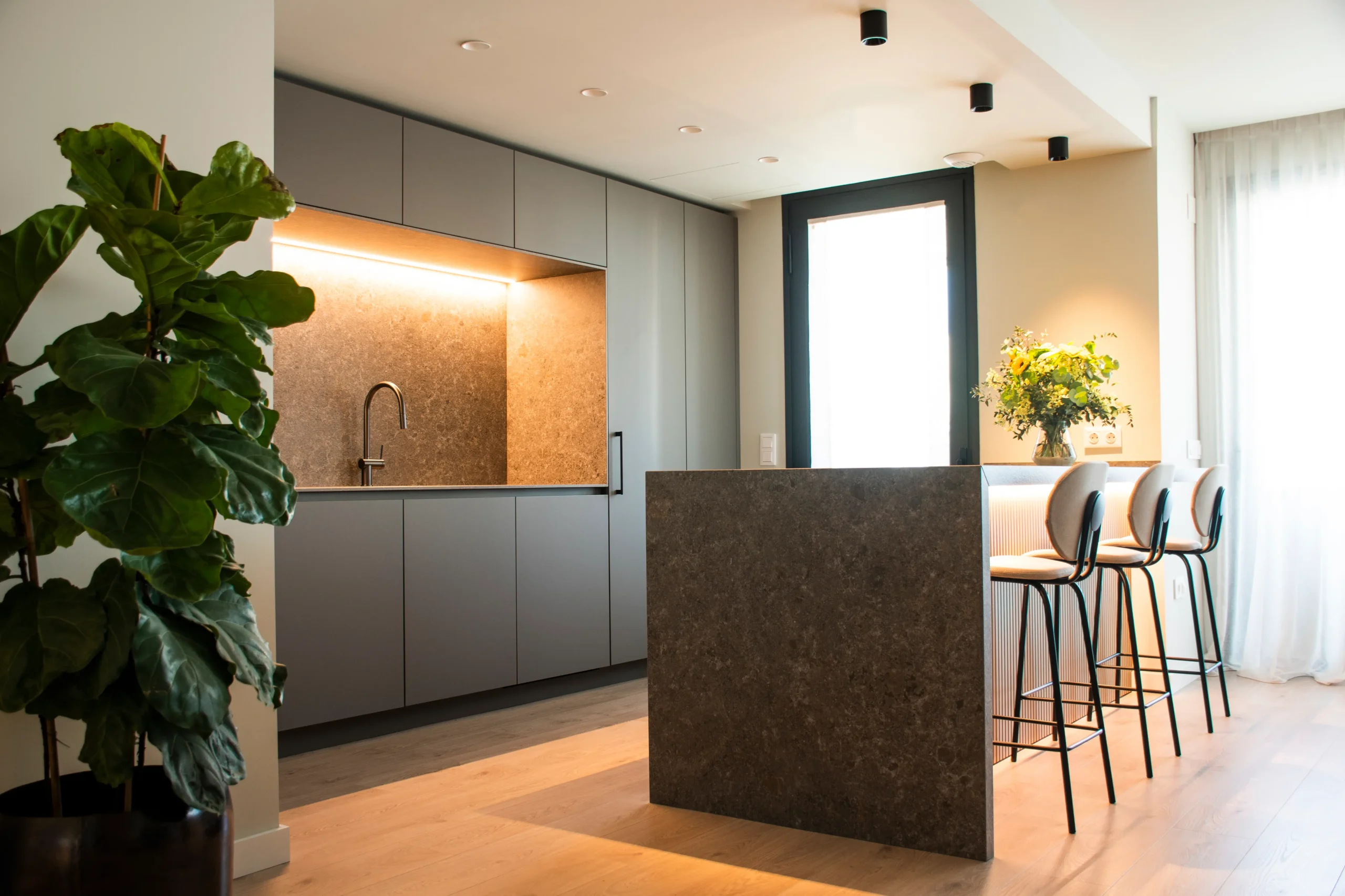 Equipo en el estudio